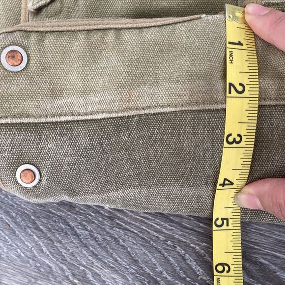 Rare G-Star Olive Green Khaki Canvas Tote Bag Adjustable Straps Street Military - Picture 15 of 16